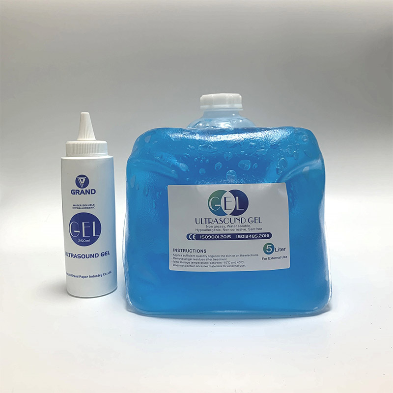 Transparentes und blaues Gel